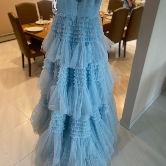 Sherri hill light blue ruffle layers - Picture 10 of 12
